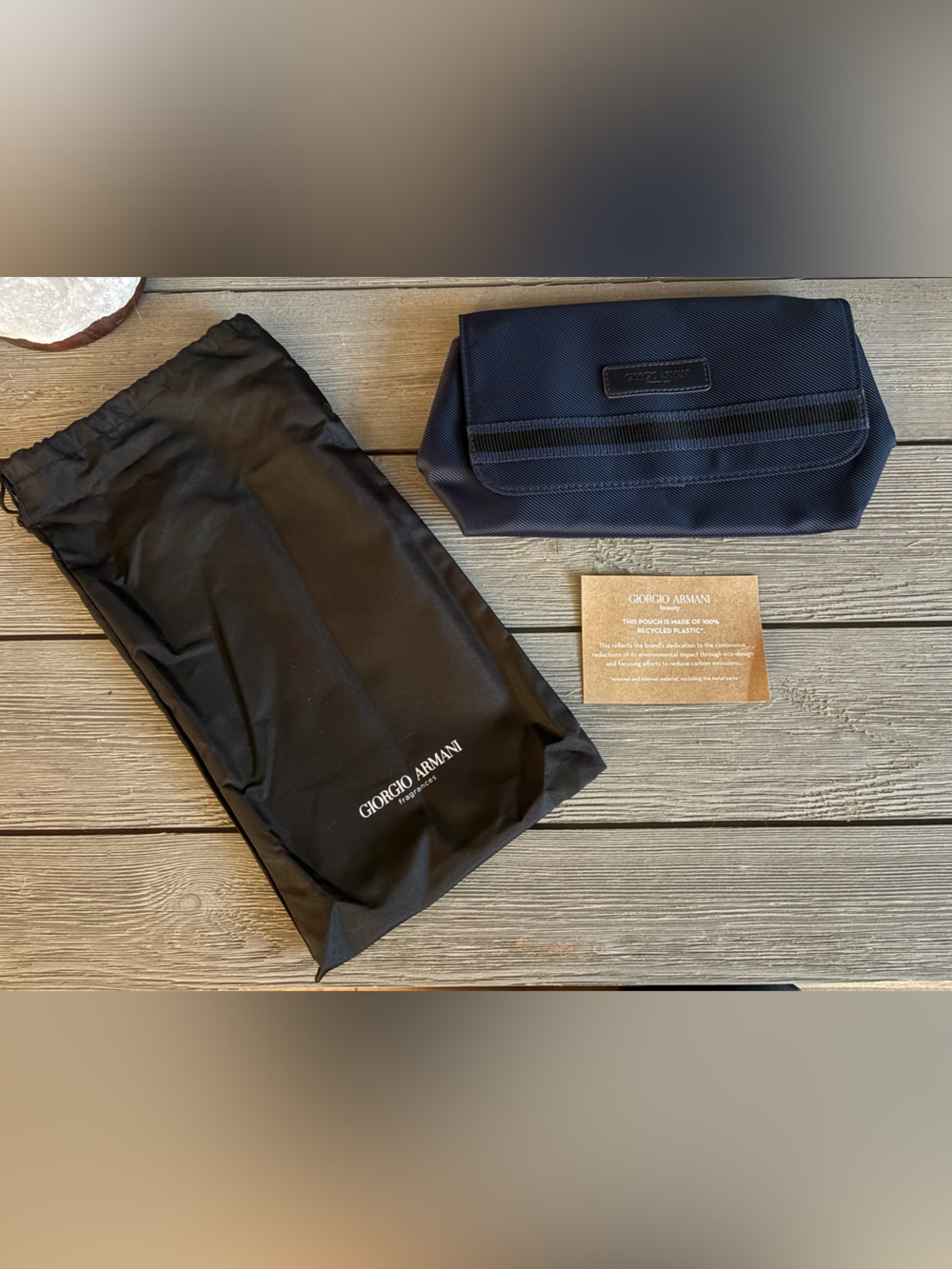 NWT Giorgio Armani Travel Pouch Set